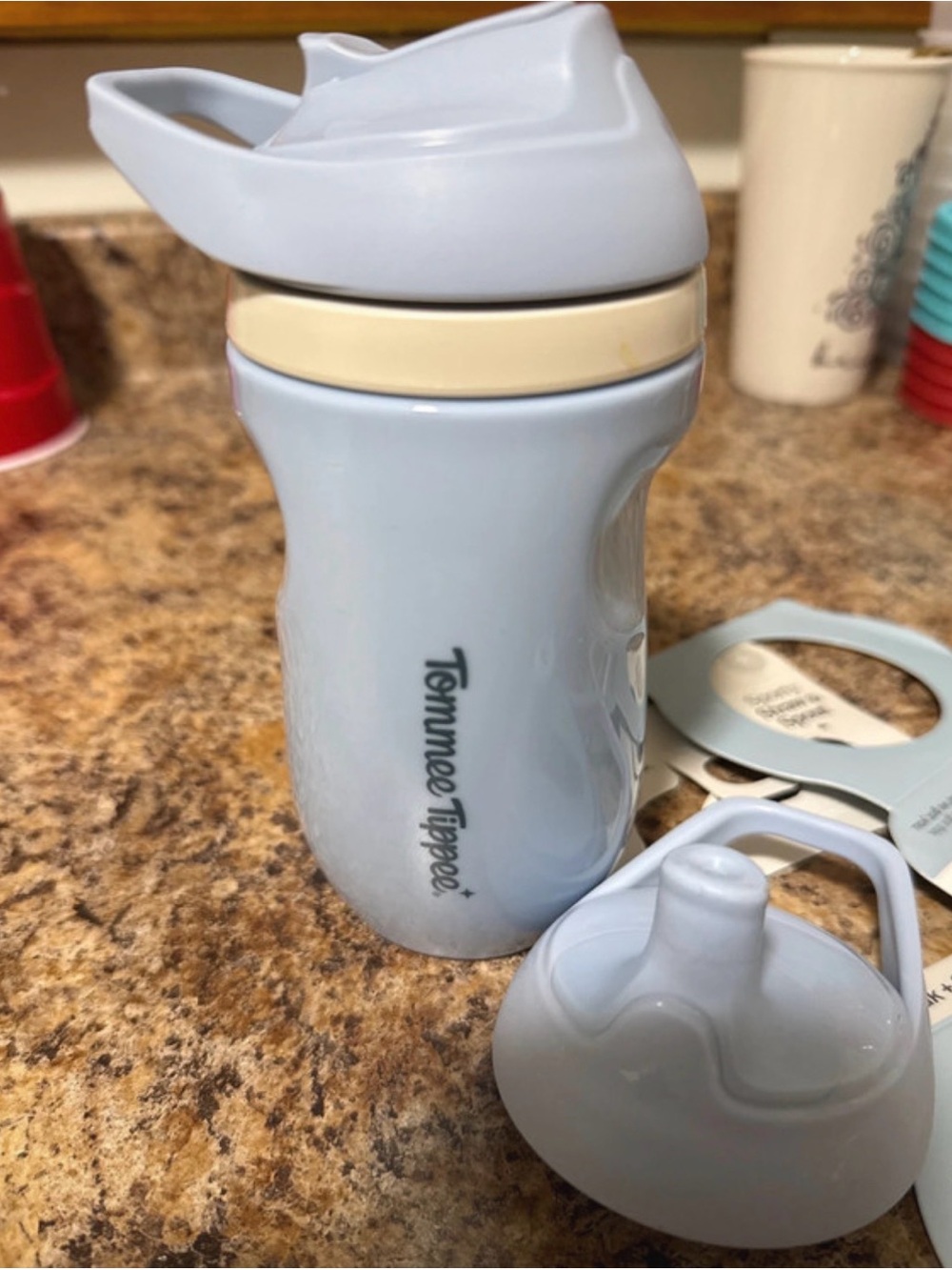 Light Blue Kids Sippy Cup with Soft Spout
